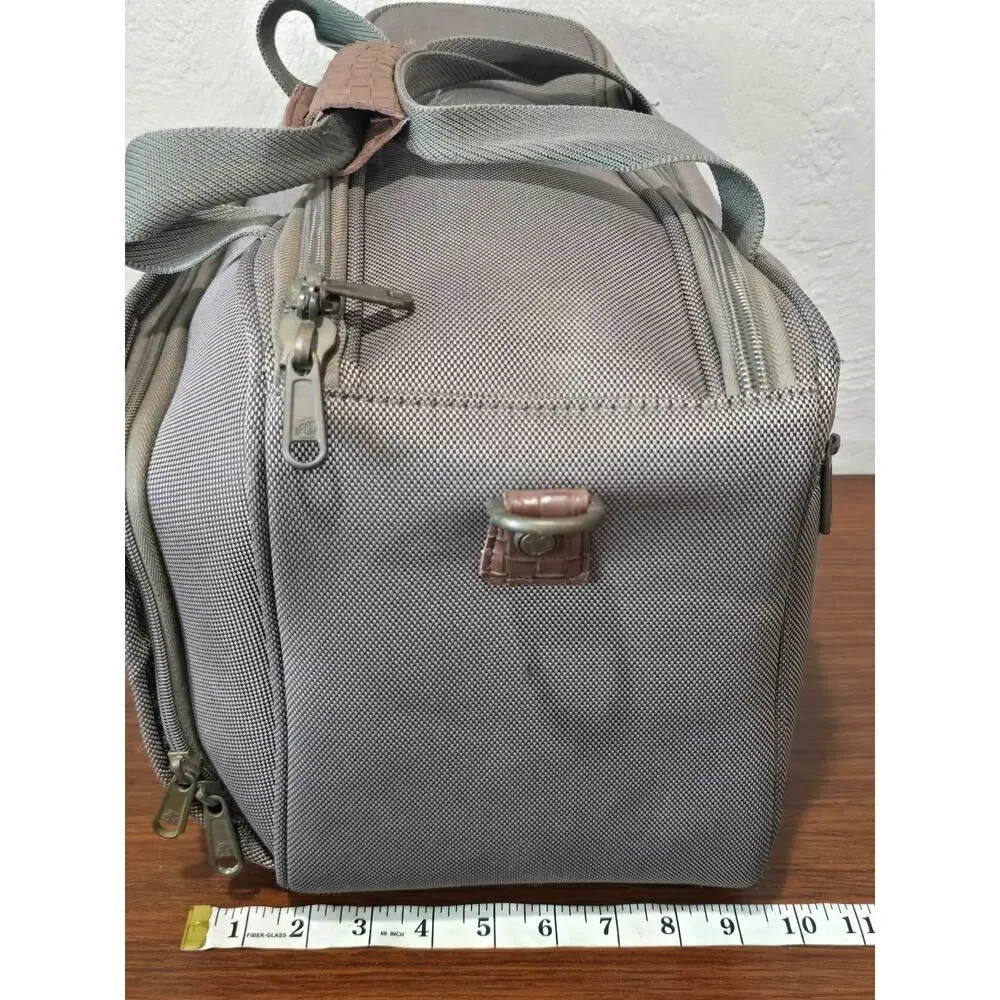 Tommy Bahama Essentials Travel Carry On Overnight Green Canvas Duffle Bag